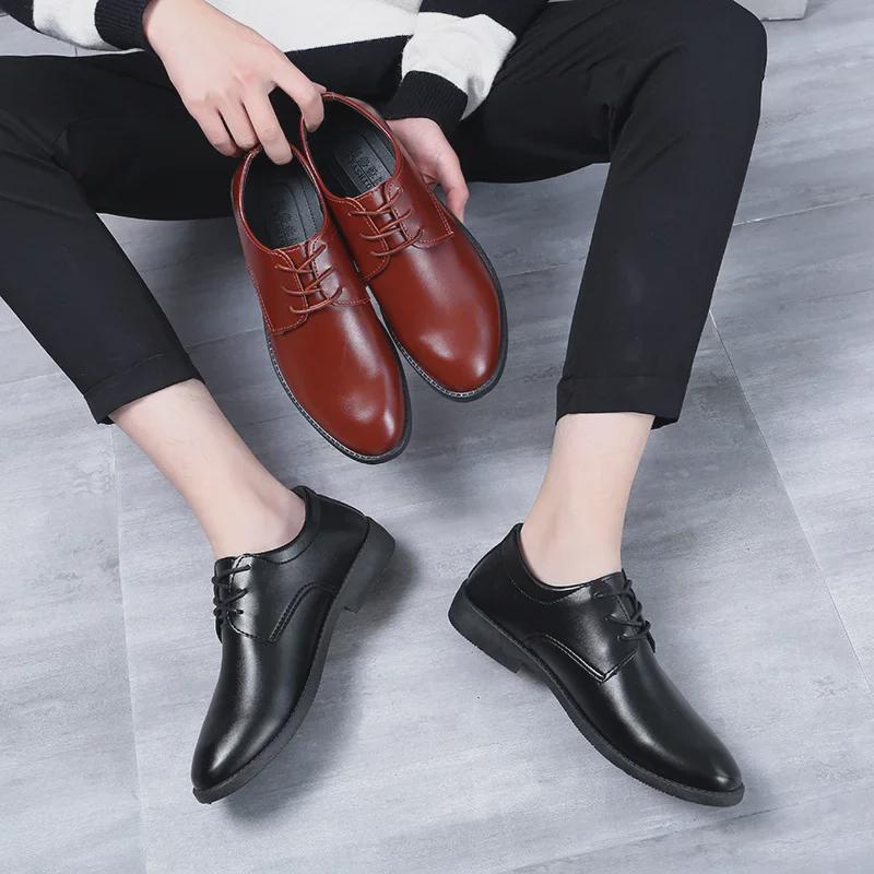 Herren Trendige Schnürleder Schuhe - Britischer Business & Casual Koreanischer Stil