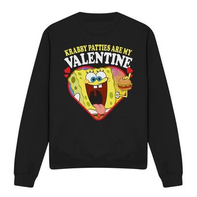 SpongeBob Schwammkopf Unisex Erwachsenen Krabby Patties Are My Valentine Sweatshirt