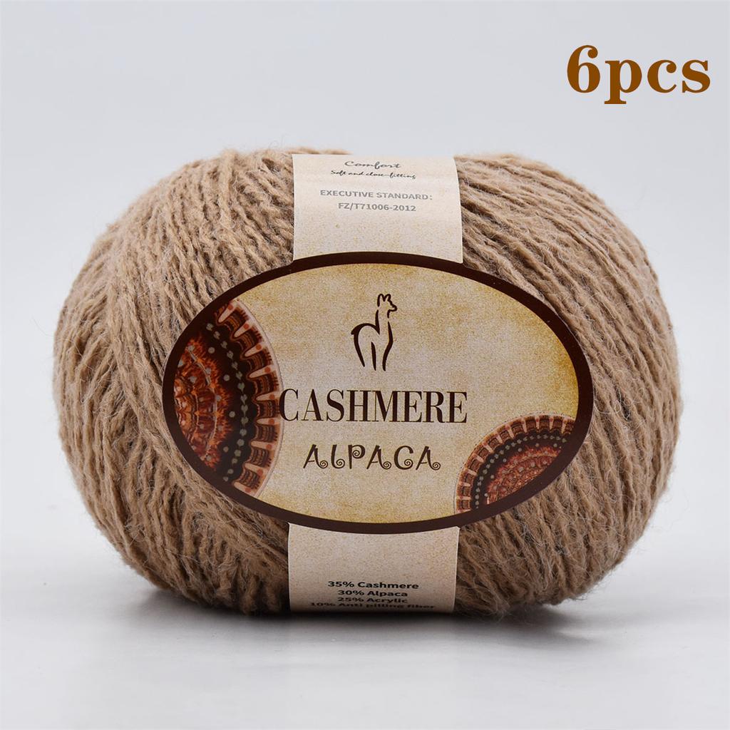 6pcs Luxurious Alpaca Cashmere Yarn Ultra Soft & Warm Handmade DIY Crocheting Yarn Suitable for Beginners Scarves300g/10.58oz