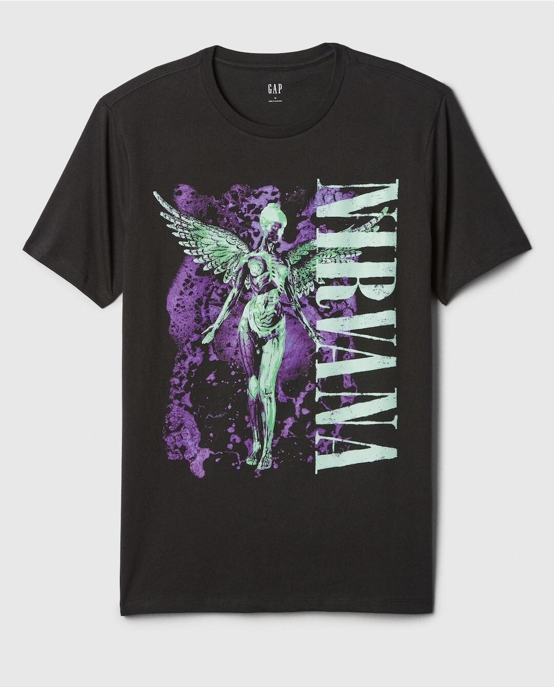 26 Новая Nirvana In Utero Gap Мужская Средняя Кобейн Сиэтл Гранж Мягкая Черная Хлопковая Футболка Унисекс XXXL