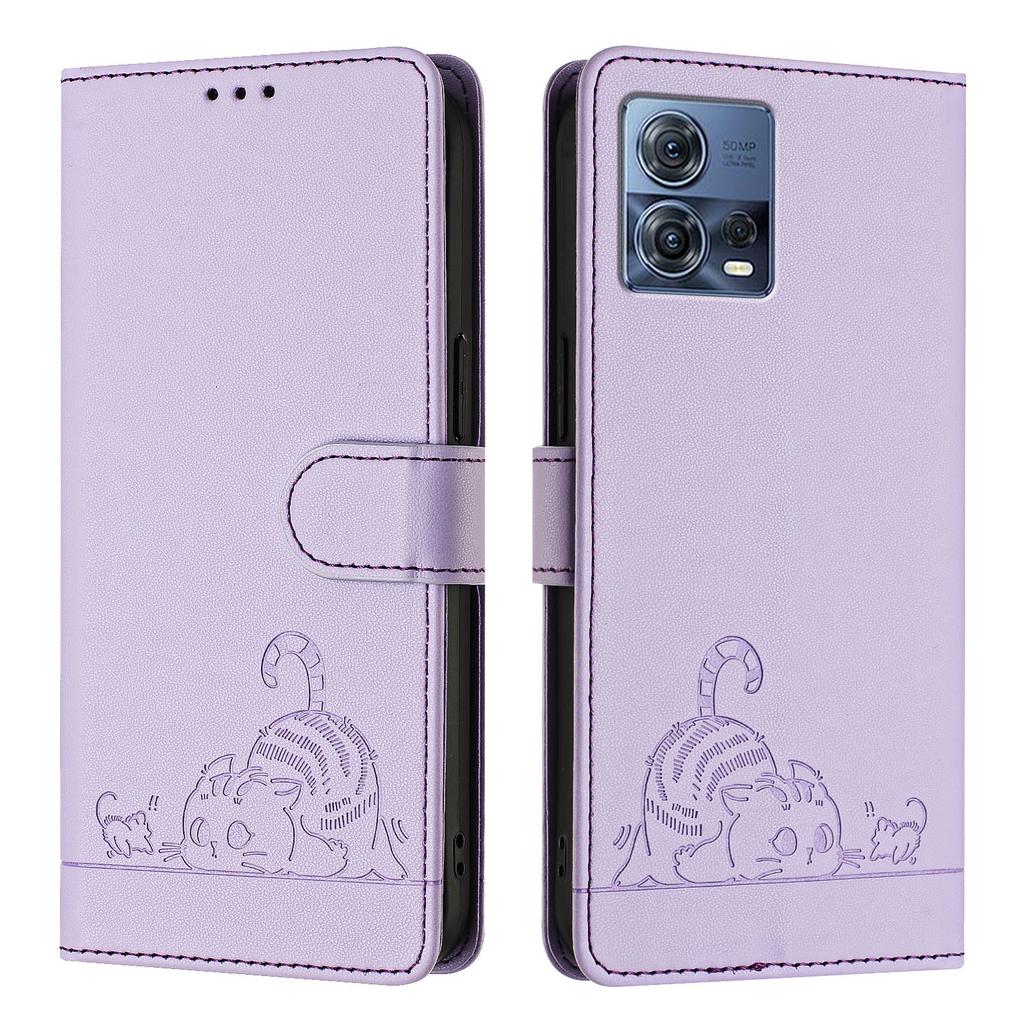 "Cats catching mice" PU Leather Book Case for Motorola Series,Moto G60,G10,G20,G30,G Play,G Pure,G31,G41,G51,E20,E30,E40,G34,G24,Edge 40 Neo...