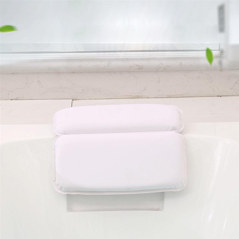 Factory Price Spa Bath Pillow with Suction Cups Anti-Slip Bath Tub Spa-Kissen PU Waterproof Sponge Bathtub Pillow Badesofa белый