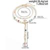 Salircon Elegant Imitation Pearl Long Tassels Pendant Necklace Women Fashion Cross Necklace Y2K Neck Jewelry Accessories Gift