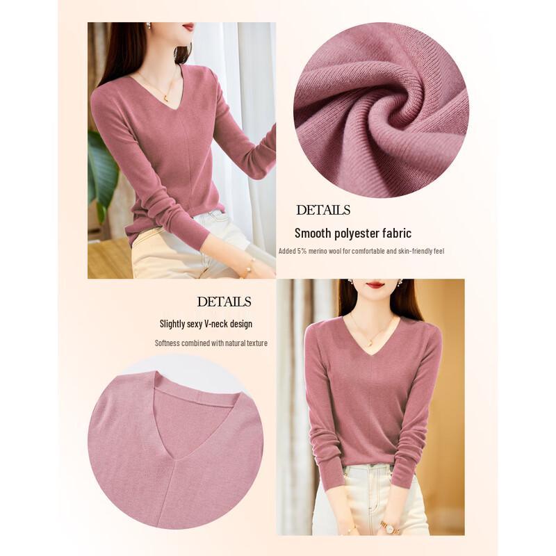 Demana Women's Relaxed Fit V-Neck Knit Top