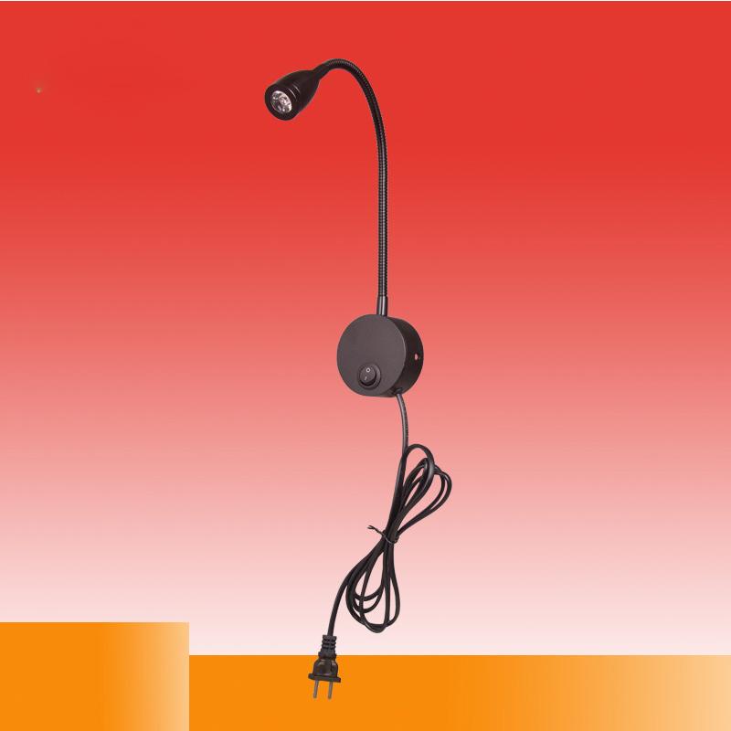 Flexible Gooseneck Arm Reading Light Wall Mounted 360 Degree LED Bedside Light
