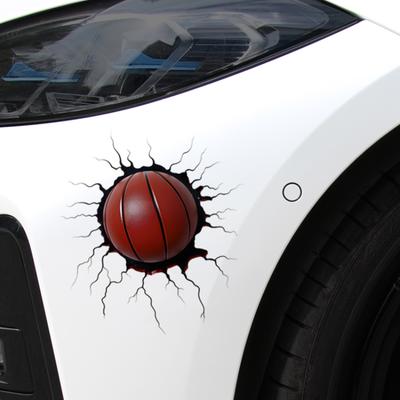 Tennis Basketball Bear Crack 3D Car Stickers Waterproof Decals Truck SUV Bumper Window Decor Cover Scratches Auto Accessories