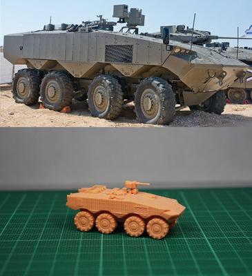 Izrael Eitan Obrněné bojové vozidlo Resinová stavebnice 1/144 (IDF) (jemný detail)