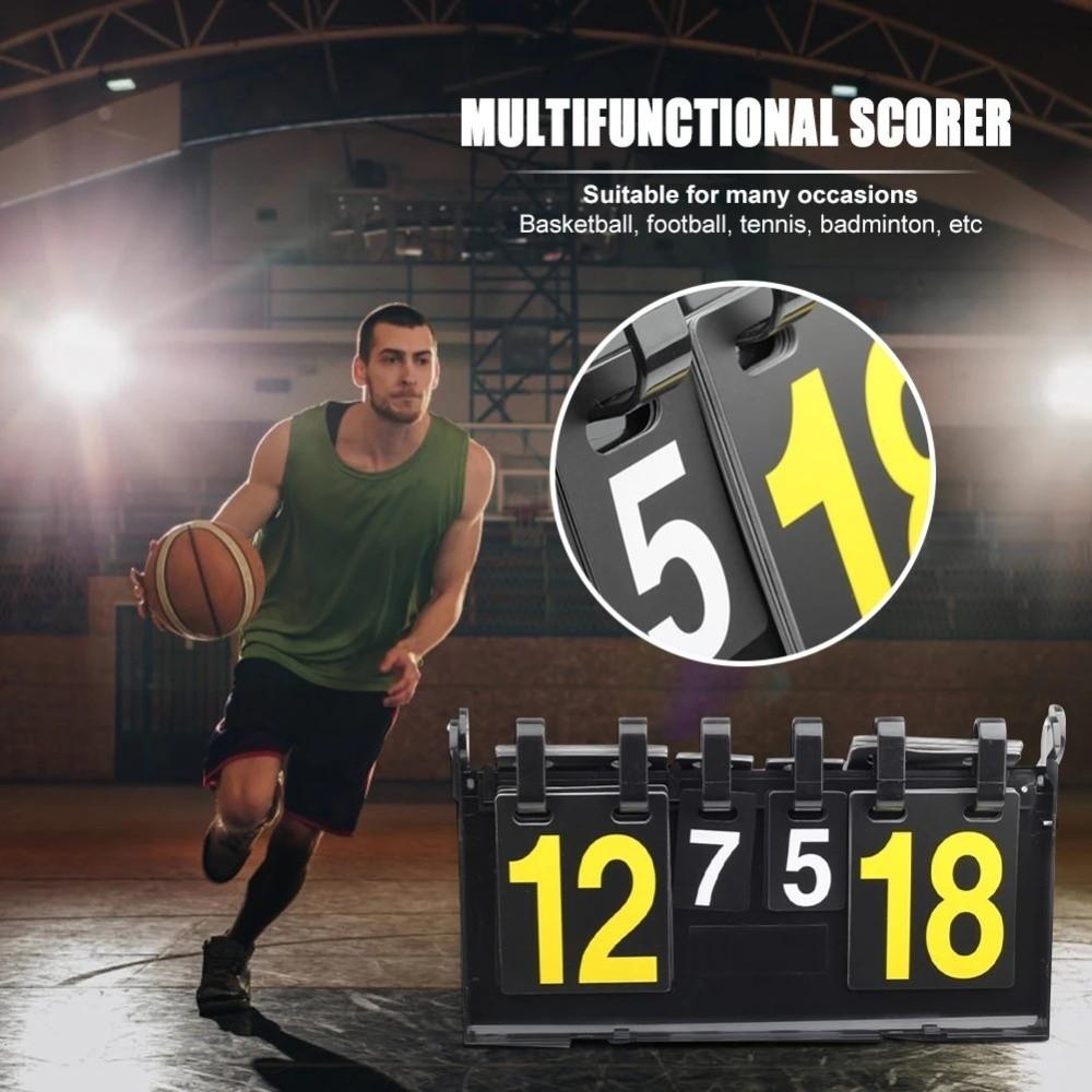 Plastic Flip Scoreboard 4-Digit Digital Score Counter Professional Keeper Basketball Games