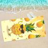 Cute Cartoon Pineapples Beach Towel Patterned Sunscreen And Windproof Suitable For Swimming Pool Camping Travel Blanket