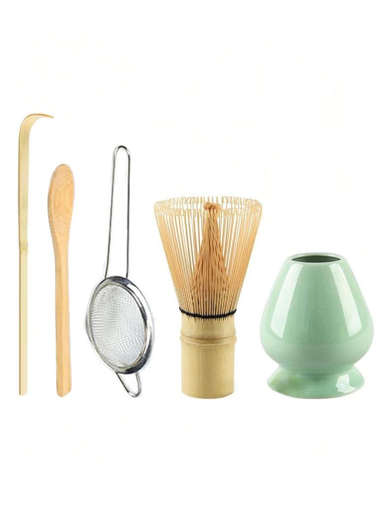 4PCS/5PCS/Set Bamboo Tea Spoon Matcha Whisk Tea Spoon And Scoop Tea Strainers Tea-making Tools