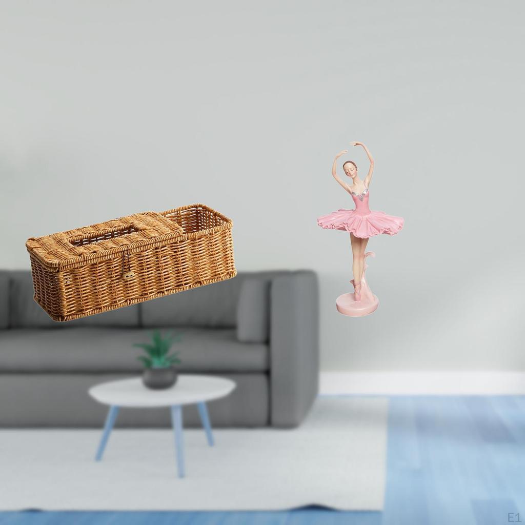 Remote Control Tissue Box Ballerina Figurine Resin Girl Sculpture Storage Birthday Gift Novelty