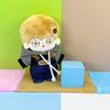 niannyyhouse Plush Toy Clothes Denim Overalls & Hoodie Set, for 15-17cm Dolls, Dress-up Clothes (Gray)