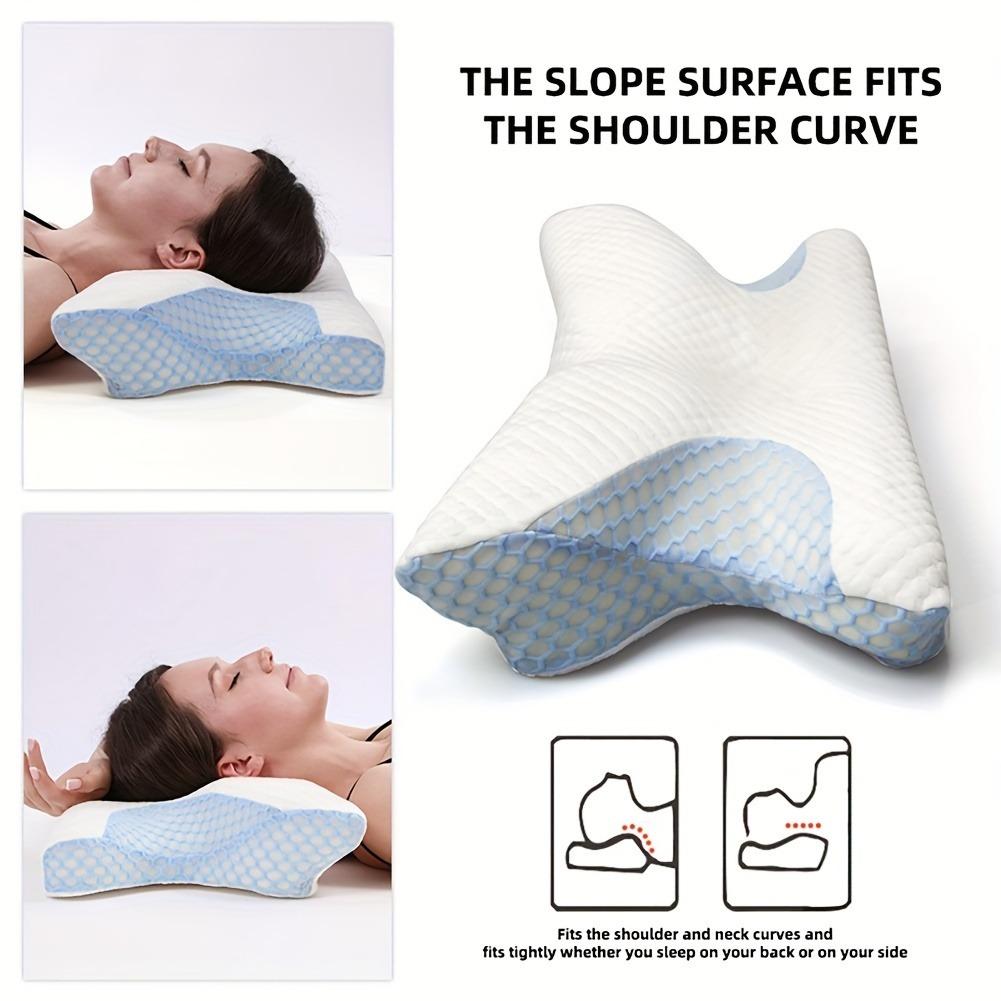 Ergonomic Contour Pillow Relief Orthopedic Correction Comfortable Butterfly Design for All Sleep Positions Supportive Neck