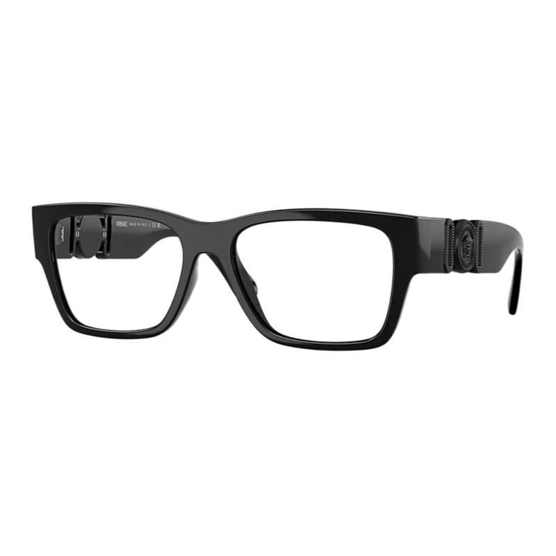 Versace Temple design, injection molding, rectangular, optical frame, same style for men and women, black 16348104 VE3368U-Black 55