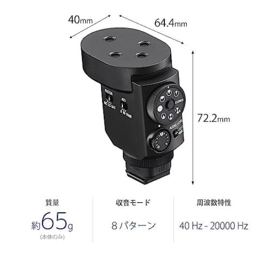 SONY Shotgun Microphone for Variable Directional Windscreen Included ECM-M1 Cameras, Pattern,
