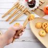 4 st bambu rostat brödklämmor 18 cm brödrostklämma teklämma pincett bambuklämma för grill stekt mat bröd te matlagning kökstillbehör