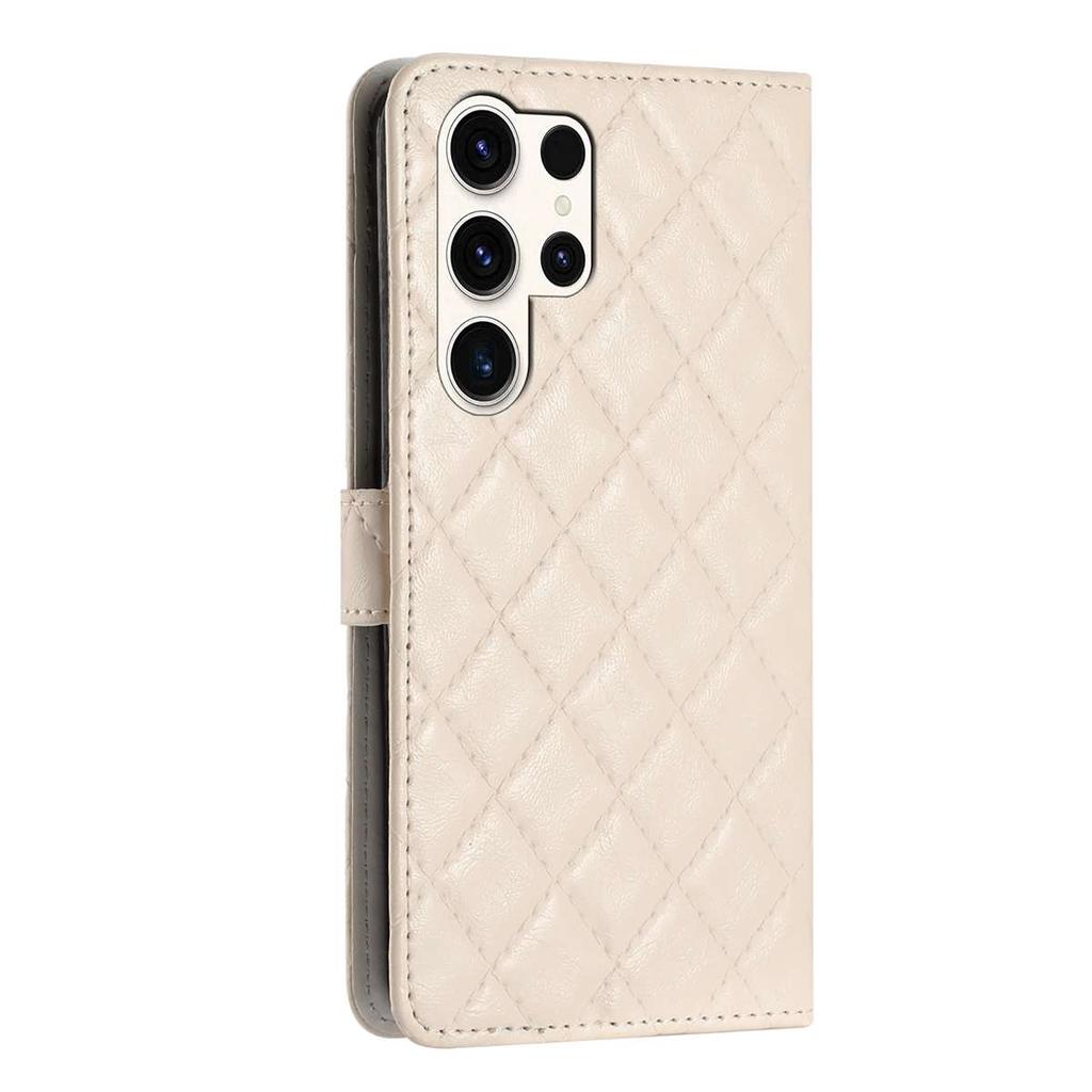 Wallet Pattern Faux Quilted Leather Case For Samsung Seriesgalaxy A12 A15 A17 A26 S20 S21 S22 S23 S24 S25 360° Protection With Card Slots Stand