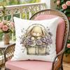 Baby Bunny Easter Cushion Cover Soft Plush Throw Pillow Cover  DoubleSided Decorative Cushion Case  Sofa Bedroom Home Decor