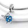 925 Silber Charms Perle Anhänger Flugzeug Koffer Reisepass Reise Charms Passend für Original Charms Armband Schmuck Geschenk