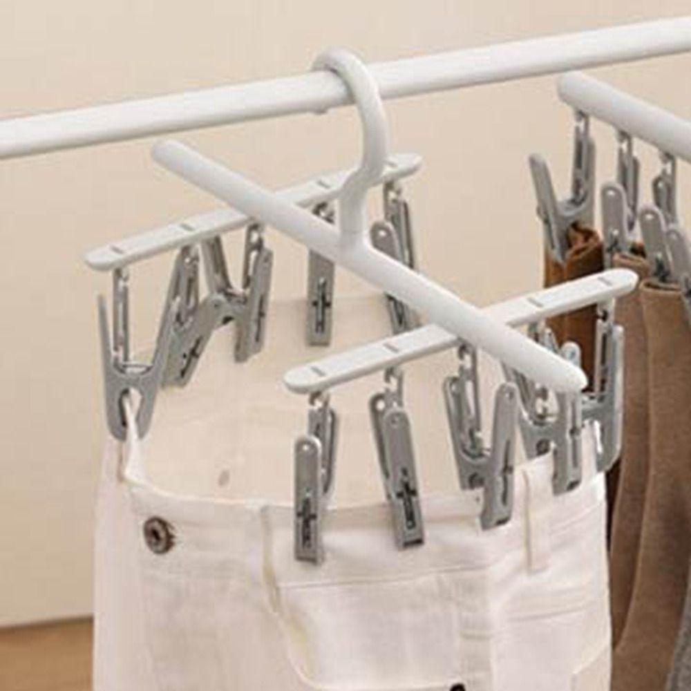 

Plastic Underwear Drying Clips Detachtable Clothes Drying Rack Socks Drying Rack Dormitory сірий