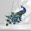 2D Retro Acrylic Peacock Sun Catcher 8-inch Light Catcher Home Garden Hanging Decor Artwork Gift for Peacock Lovers