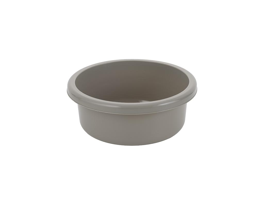 Miska Plastikowa Okrągła 26Cm 4L Jasny Szary -Ben