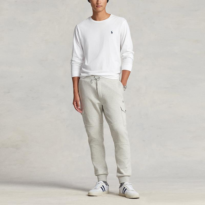 Polo Ralph Lauren Ss23 Pony Embroidered Solid Color Drawstring Sports Pants Men Bottoms Light-Gray MNPOPNT14A20098-020