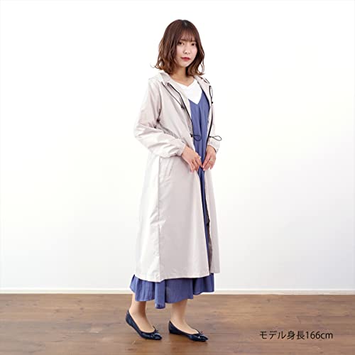 Nifty Colors Peach Drop Zip Long Raincoat 6043SD