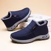 Cotton shoes men's winter middle-aged and elderly home casual men's shoes large size velvet thickened one-pedal snow boots