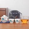 SX Portable Ceramic Travel Tea Set with Quick Cup - Qianli Jiangshan Design