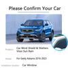 Window Visor For Geely Azkarra Atlas Pro Emgrand X7 Sport Boyue NL-3 2016~2023 Sun Rain Protector Deflector Guards Awning