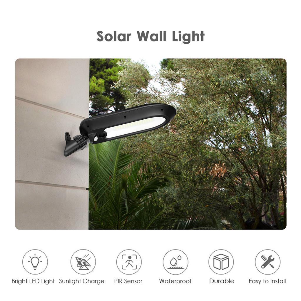 2 STÜCK Solar Wandleuchten Bewegungssensor 32 LEDs Außen Wasserdicht Solar LED Wandlampen mit Dimm/