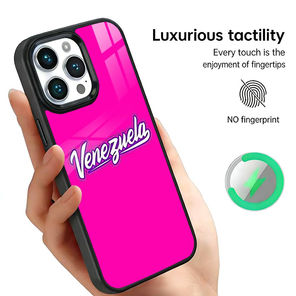

V-Venezuela Art Print Phone Case For IPhone17 16 15 14 13 12 11 Plus Pro Max Plus Wireless Charger Cover Funda iPhone14PROMAX