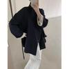 Womens Black Stand Collar Trench Coat 2026 Korean Style Slim Fit Casual Mid Length Outerwear Petite Women