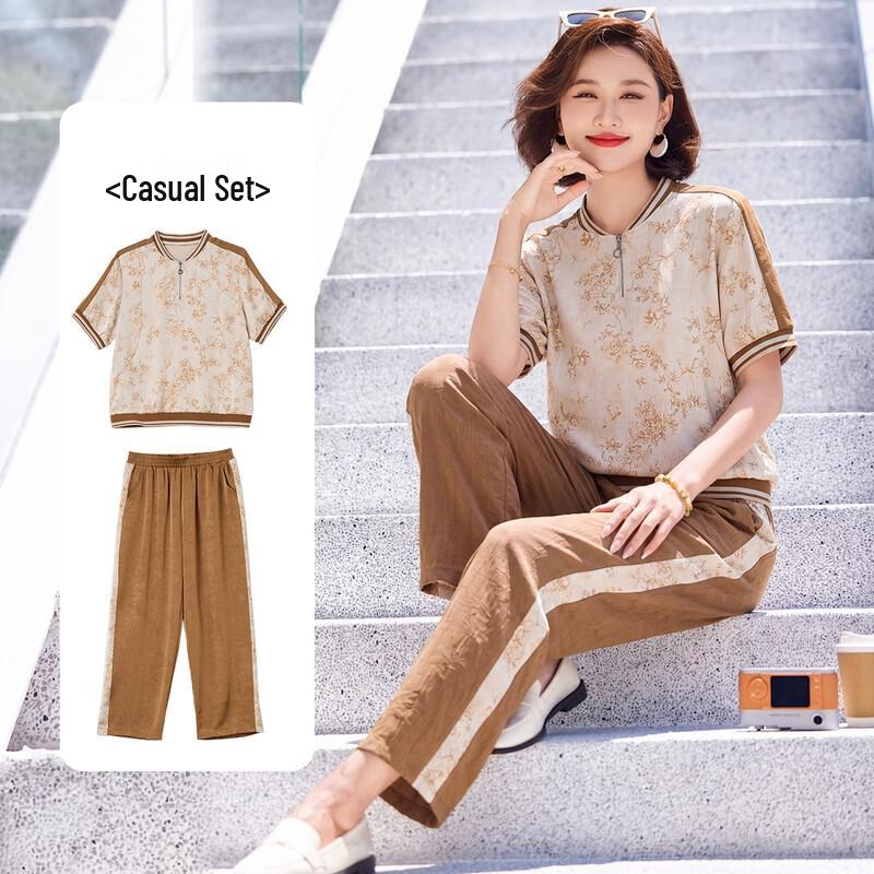 BAOLIANDUO Women s Casual Summer Two-Piece Set XL