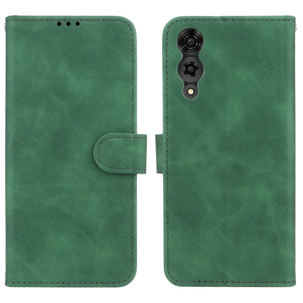 

Для Cubot A10 Кожаный чехол с ощущением кожи Противоударный Чехол-книжка для телефона-кошелька Green
