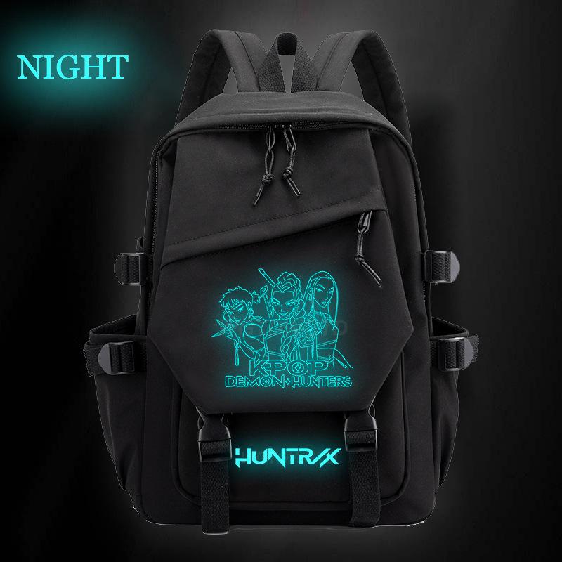 New Luminous Schoolbag, Witch Hunter Girl Group Surrounding Fashion Backpack, Male and Female Versatile Student Casual Backpack