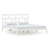 VidaXL Bed Frames White Solid Wood 180x200 Cm Super King 3101234