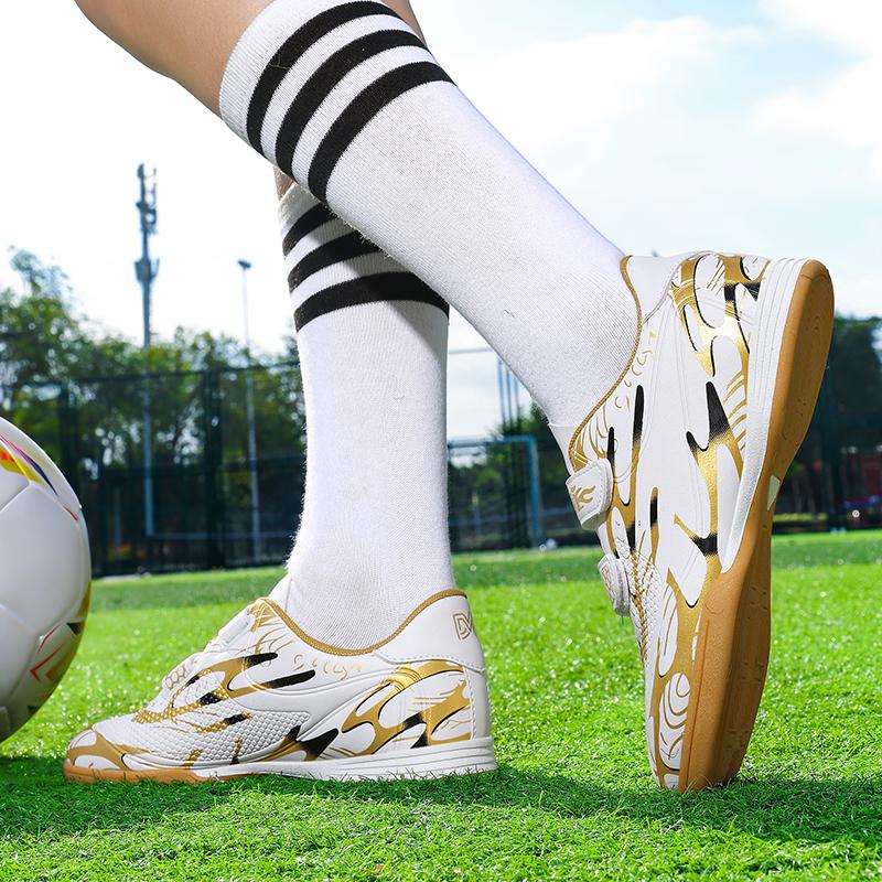 Chłopięce buty piłkarskie gumowa miękka podeszwa dziecięce profesjonalne buty piłkarskie treningowe na sztuczną murawę dla dziewcząt