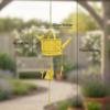 Watering Can Metal Wind Chime Decorative Ornament Unique Hanging Display Windchime for Home Yard
