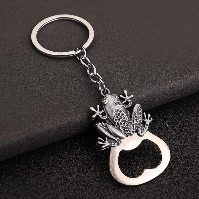 Frog Wolf Turtle Lion Bronze Color Metal Bottle Opener Keychain Mini Pocket Beer Opener Keyring