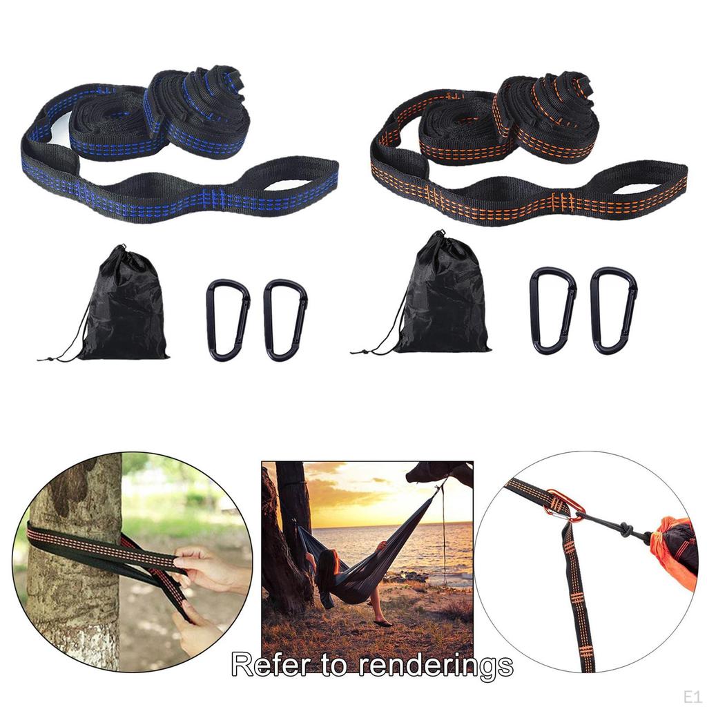 Hammock Straps (2 Pack), 3 2.5 Cm, Max Bearing 800 Kg, Camping Accessories System, with 2