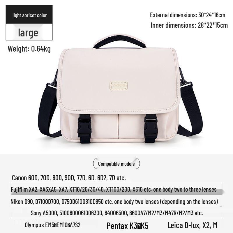 DSLR & Mirrorless Crossbody Camera Bag for Canon, Sony, Fujifilm, Polaroid