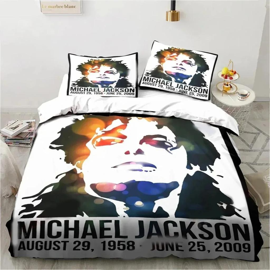 Comforter 3D Printed Michael Jackson Bedding Setpink Quilt Duvetstar Peripheral Family Decoration Home Warm Textile Bedclothes Set