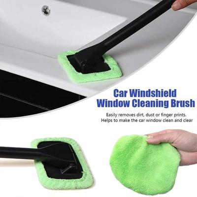 Auto-Fensterreinigungsbürsten-Set Windschutzscheibenwischer Mikrofaser-Wischerreiniger Reinigungsbürste Auto-Reinigungs-Waschwerkzeug Langer Griff