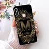 For Xiaomi Mi A2 Lite Cover For Redmi 6 Pro Case Transparent Luxury Crown Fashion A-Z Letters 2D Flat Pattern Soft Phone Case