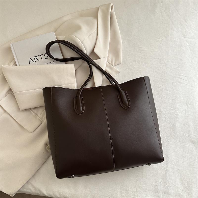 Summer New Fashionable Versatile Texture Casual Simple Commuting Large Capacity Mother and Child Bag Two-piece Set Shoulder Tote Bag