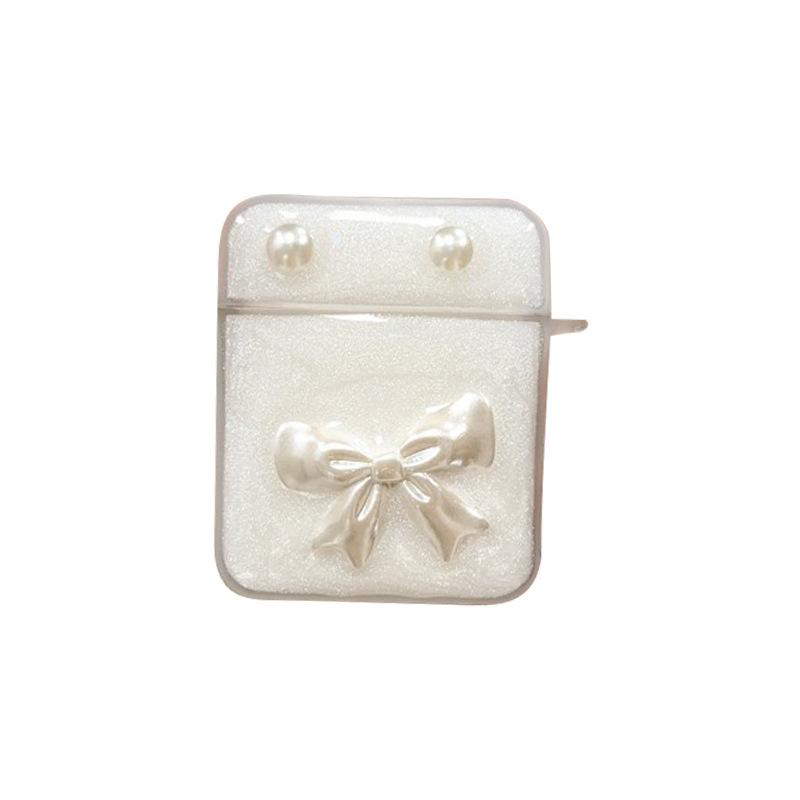 Wind Epoxy Suitable For Airpods4 Bluetooth Headset Case Protective Case Pro2 Bow 3Rd Generation Caring Woman