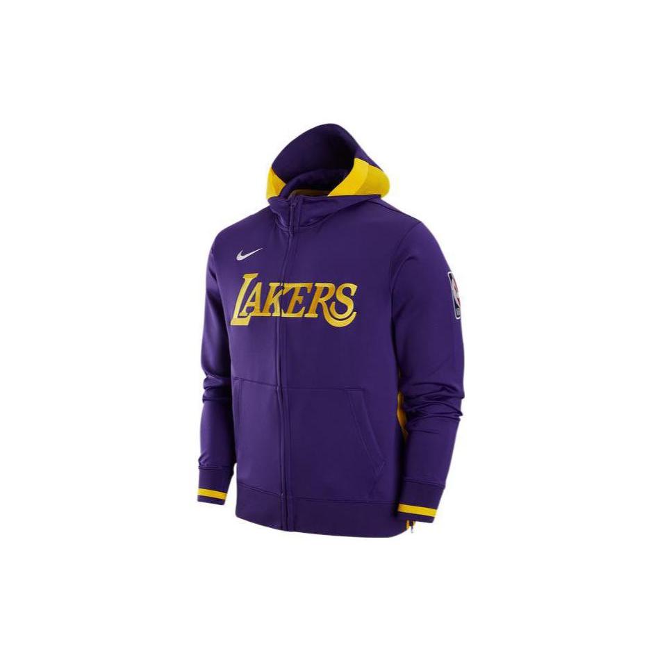 New Nike Nba Los Angeles Lakers Home Showtime Dri Fit Full Zip Hoodie DR2084-504