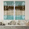 2pcs Farmhouse Kitchen Curtains Rustic Country Short Fork Spoon Knife Savor Vintage Window Treatment For Bedroom Living Room